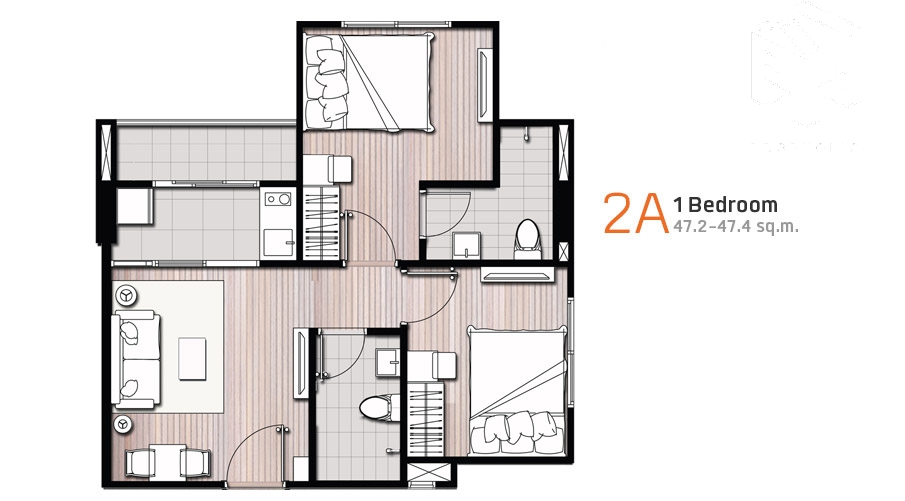 27-2Bed Layout