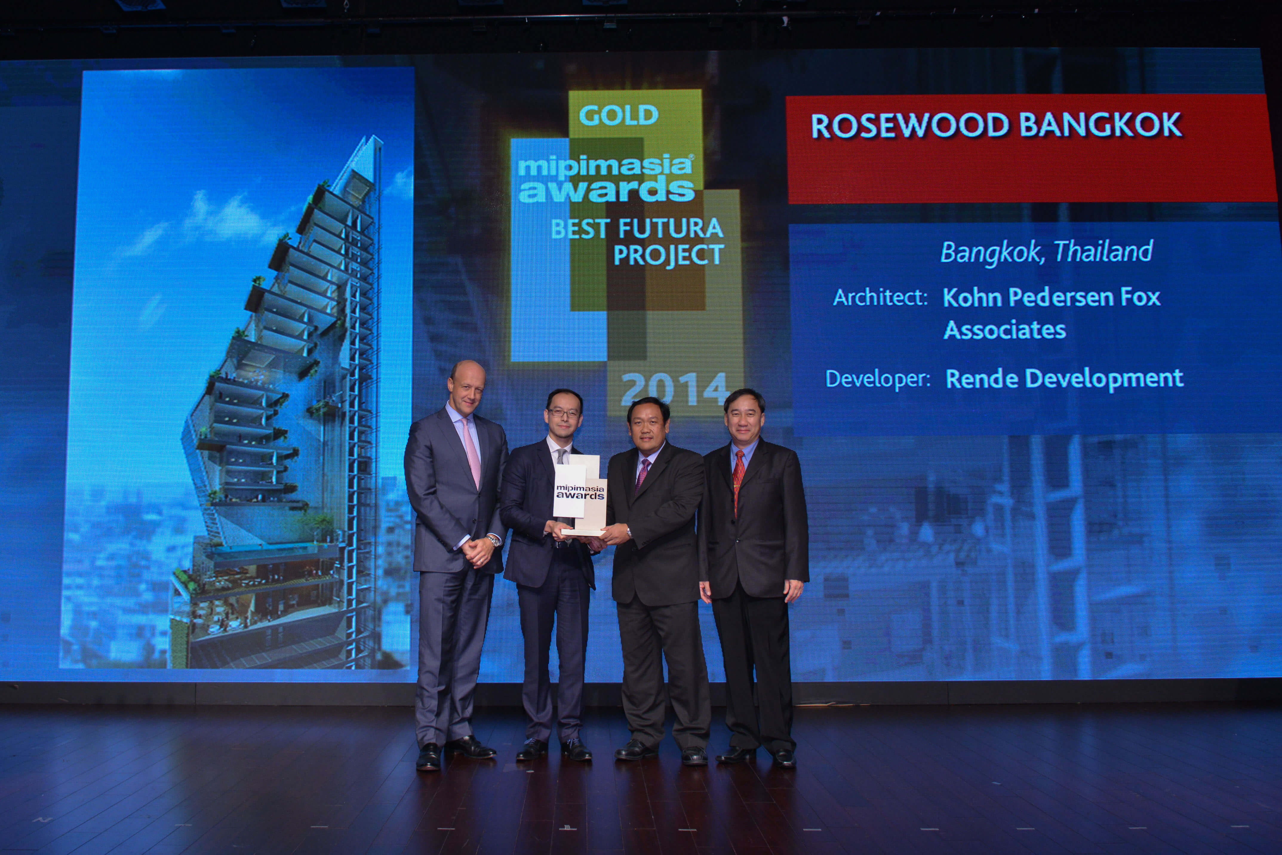 MIPIM ASIA 2014 - MIPIM ASIA AWARDS - BEST FUTURA PROJECT - GOLD - ROSEWOOD BANGKOK